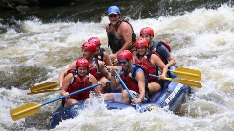 whitewater rafting experience along the Upper Pigeon River