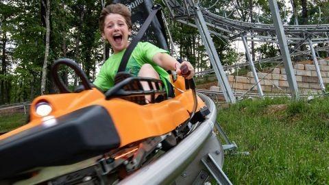 the longest coaster in East Tennessee at Rocky Top Mountain Coaster